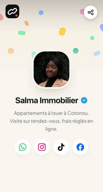 Vitrine LinkAfr, modèle Confetti